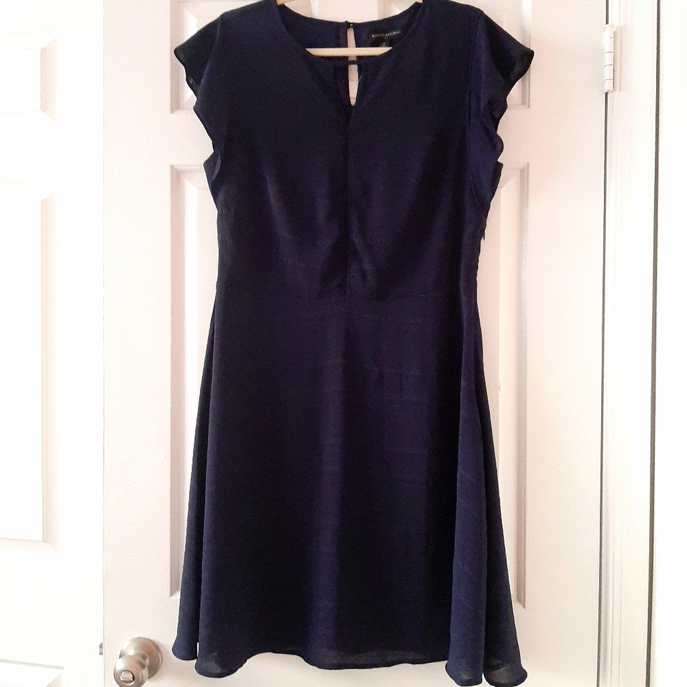 NWT Banana Republic Navy Cap Sleeve dress sz 12